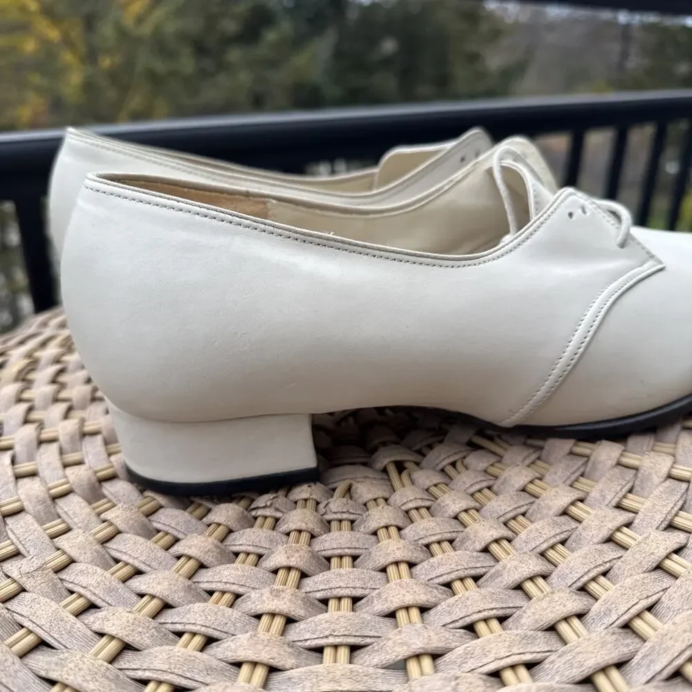 Drew White Leather Orthotic Comfort Walking Shoes Women 10 WW Extra Wide Nurse